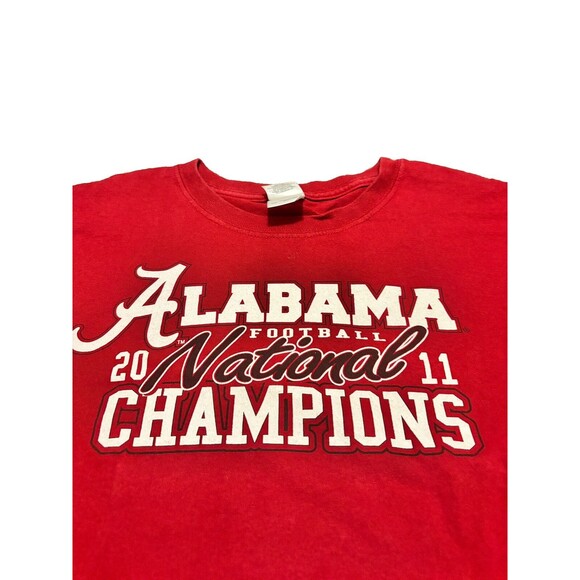 Alabama Crimson Tide Shirt 3XL Red 2011 National Champions Football Men’s - Picture 3 of 6